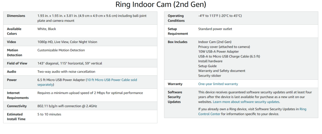 Ring Indoor Cam