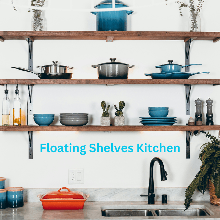 kitchen floating shelves
